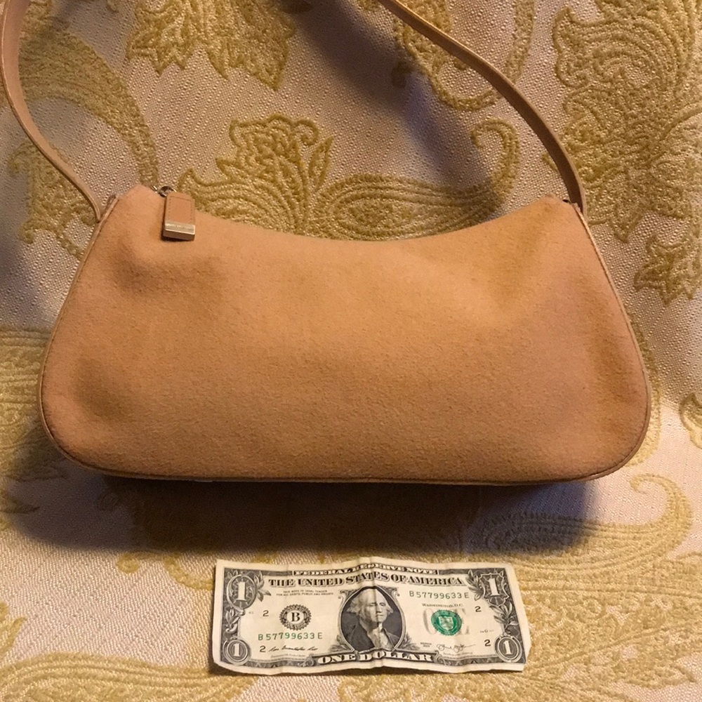 Camel wool shoulder bag